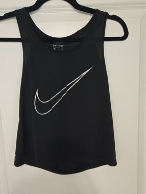 Nike Black Tank Top with Silver Swoosh